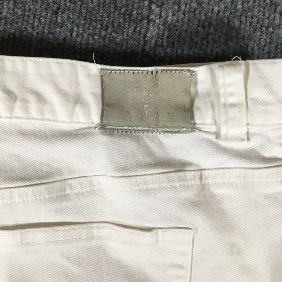 Lauren Jeans Co white cropped zipper leg opening women’s size 16 - Picture 4 of 9